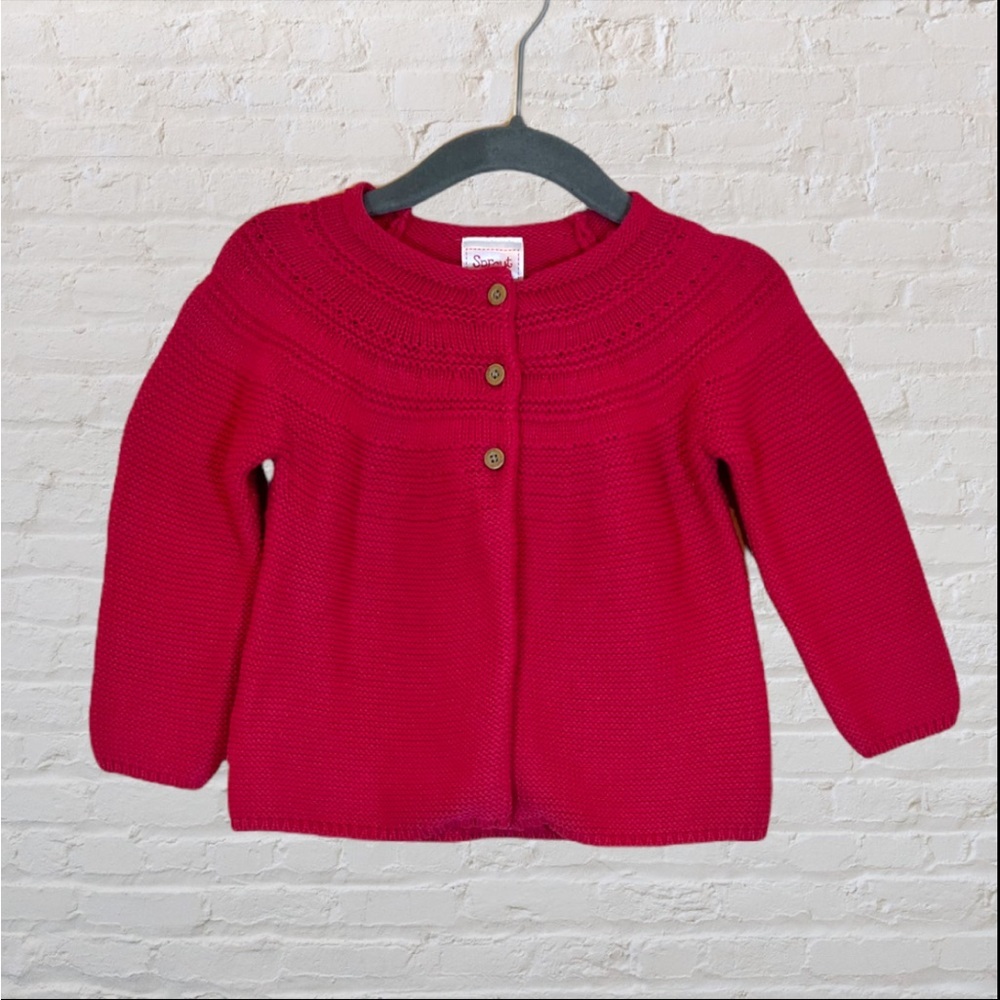 Sprout Raspberry Knit Cardigan​